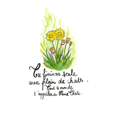 Badges trash Deloffre - Tu finiras seule avec plein de chat. Tout le monde t'appelleras Mme Chat