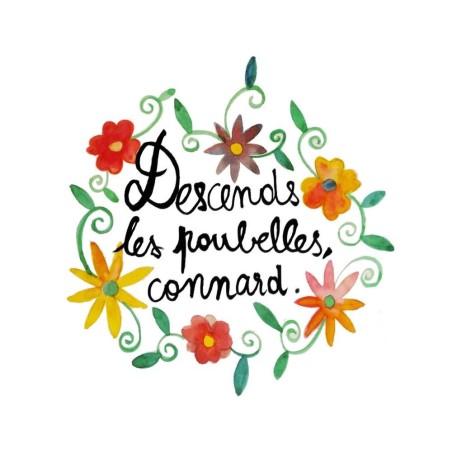 Badges trash Deloffre - Descends les poubelles, connard