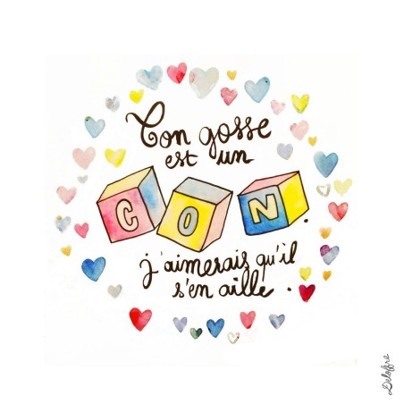 Badges trash Deloffre - Ton gosse est un con. J'aimerais qu'il s'en aille