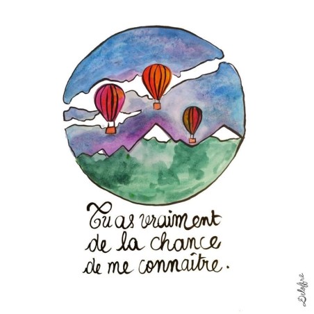 Badges trash Deloffre - Tu as vraiment de la chance de me connaître