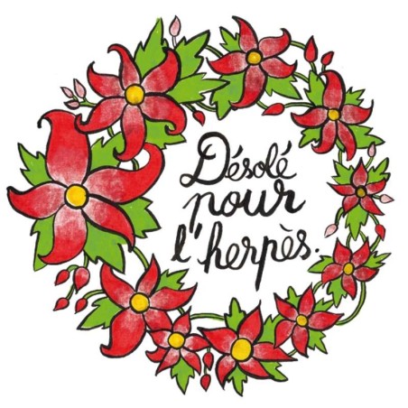 Badges trash Deloffre - Désolé pour l'herpès