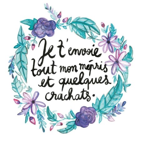 Badges trash Deloffre - Je t'envoie tout mon mépris et quelques crachats