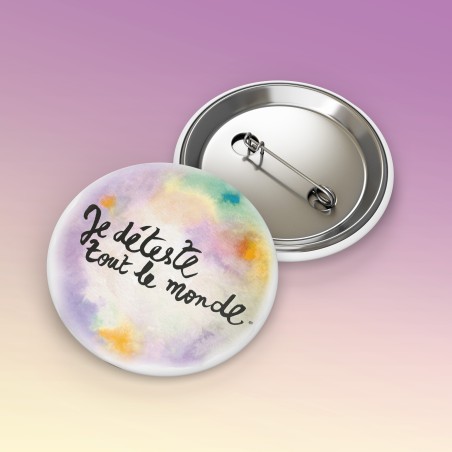 Badges trash Deloffre - Je déteste tout le monde