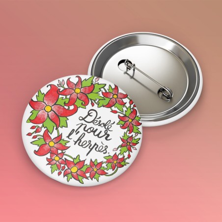 Badges trash Deloffre - Désolé pour l'herpès
