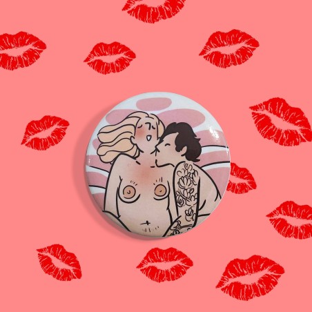 Badge  Le Vrai Sexe de la vraie vie - Bisous doigté