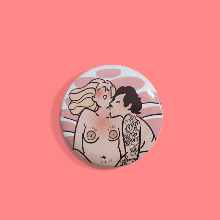 Badge  Le Vrai Sexe de la vraie vie - Bisous doigté