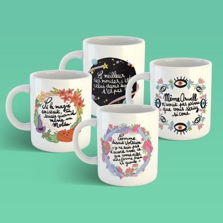 Les quatre Mugs PoPésie × Deloffre - PACK